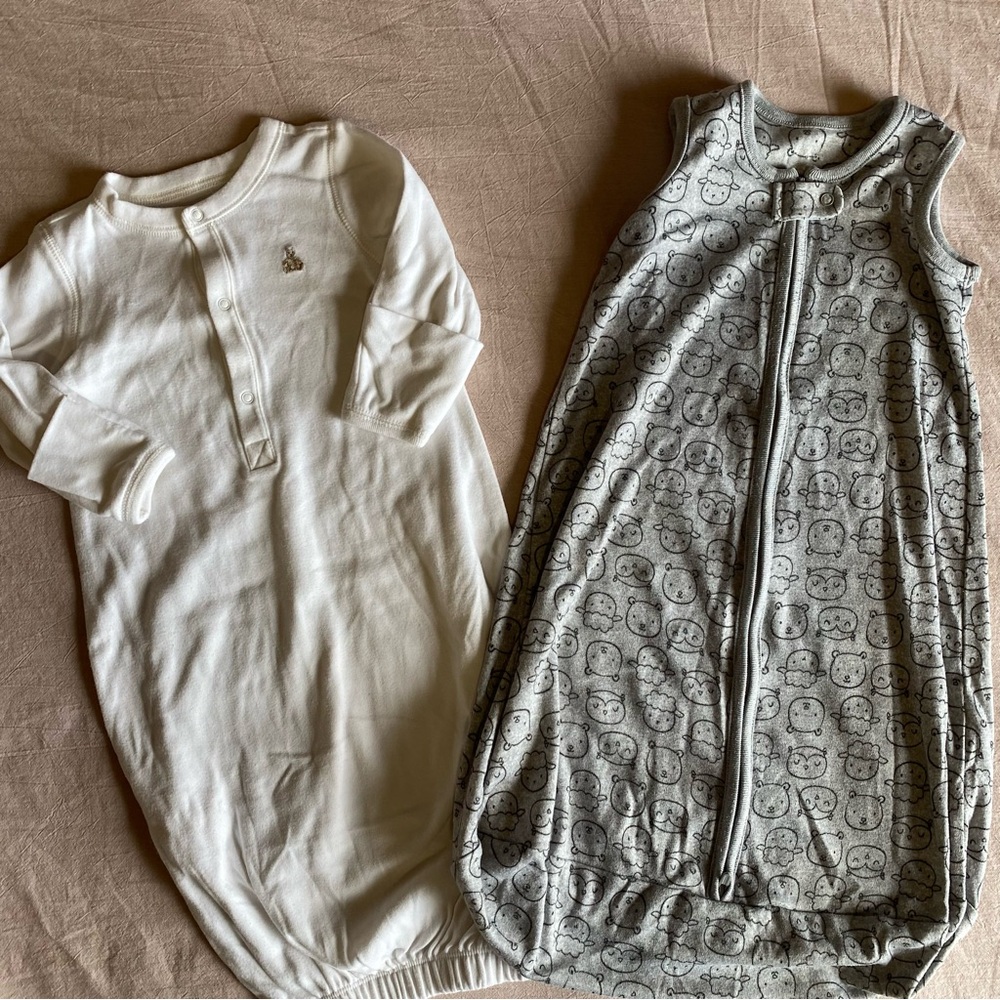 Baby GAP, Carter’s Sleep Gown, Sack Bundle. Set of 2. Size 3-6M. Boy. Girl.
